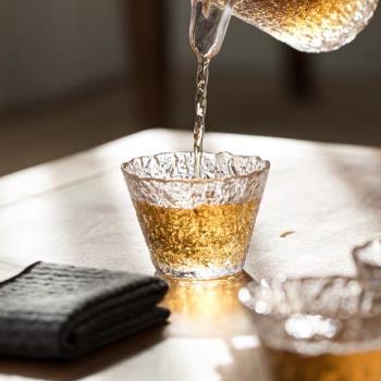 高通透冰露日式小酒杯清酒杯玻璃白酒杯套裝烈酒杯酒具分酒器酒盅