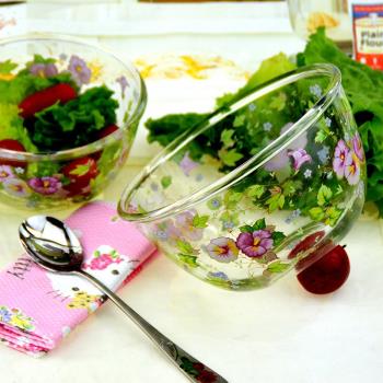 韓國玻璃碗蔬菜水果盤湯碗沙拉碗泡麵碗家用甜品碗無鉛飯碗微波爐