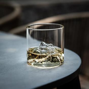 日式觀山杯ins風威士忌玻璃