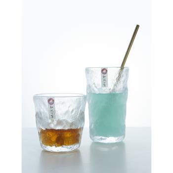 冰川杯家用透明圓形威士忌玻璃