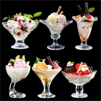 冰淇淋雪糕杯創意北歐玻璃甜品杯甜品碗冷飲杯奶昔杯果汁杯沙拉杯