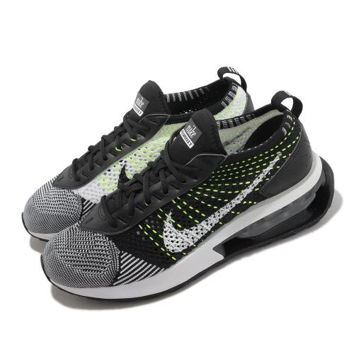 Nike 慢跑鞋Wmns Air Max Flyknit Racer 女鞋黑綠針織氣墊運動鞋DM9073