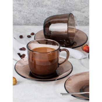 duralex多萊斯法國進口鋼化玻璃咖啡杯套裝早餐杯英式下午茶杯