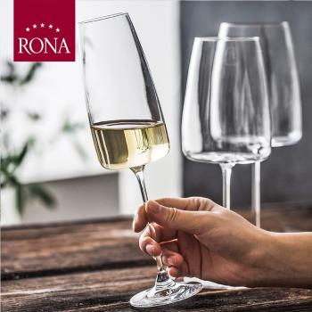 進口RONA歐式無鉛水晶紅酒高腳杯家用白葡萄酒杯香檳起泡酒杯子