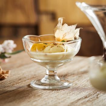 進口歐式玻璃冰激凌杯家用創意高腳雪糕甜品杯奶昔杯水果冰淇淋杯