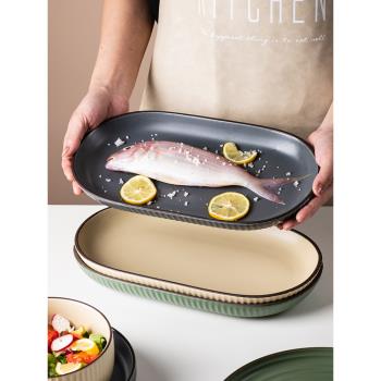 陶瓷豎紋啞光ins湯麵碗單個餐具