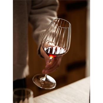 RONA洛娜棱鏡葡萄紅酒杯家用高檔捷克進口水晶玻璃高腳杯香檳杯子
