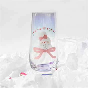 仙女喝的仙女杯矮腳杯創意冷飲水杯實用禮物高顏值高級伴手禮可愛