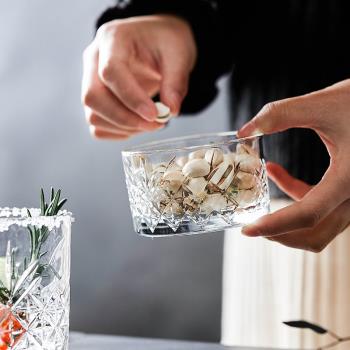 土耳其進口 玻璃零食小碟ktv小吃碟酒吧小食碟創意透明玻璃零食盤