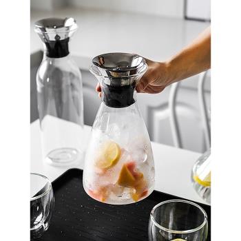 丹麥SOLO冷水壺耐高溫防爆玻璃涼水壺家用大容量茶壺開水壺果汁壺