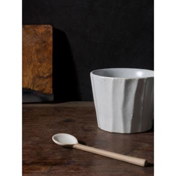 全手工復古湯匙日式陶瓷創意咖啡