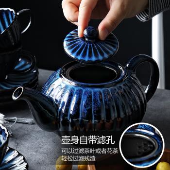 創意歐式陶瓷茶壺套裝茶具飲具咖啡具花茶套裝功夫茶具耐高溫水壺