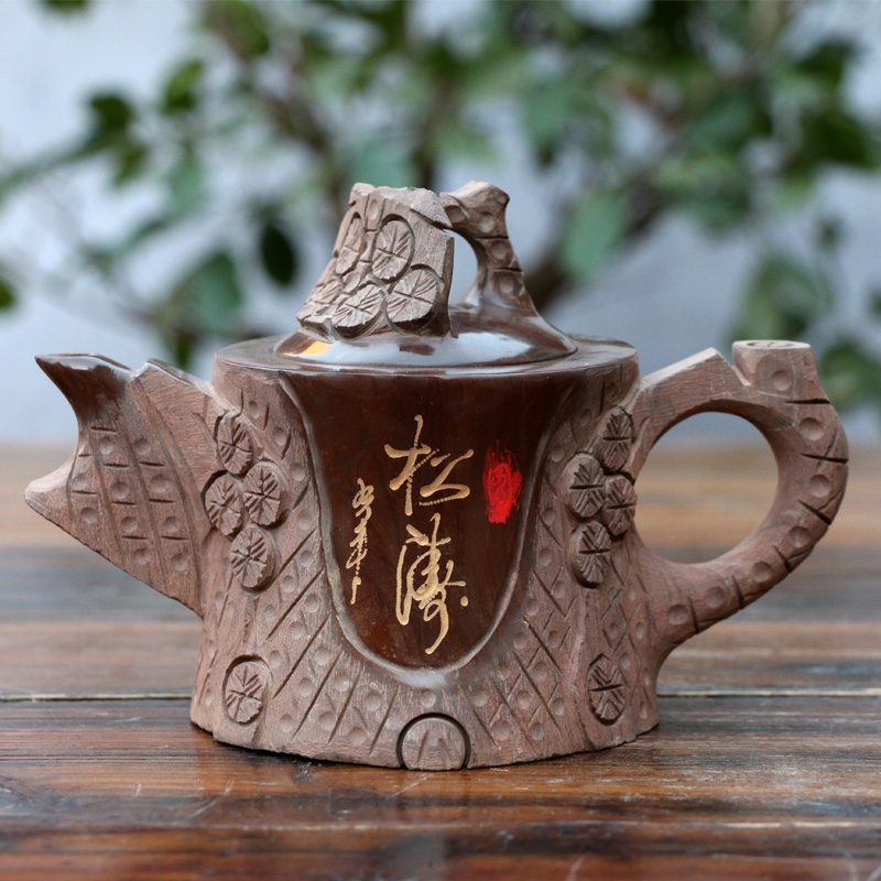 お茶シリーズ】中国の本格的茶器(箱付き)ー天下の木魚石（宝石?）製品