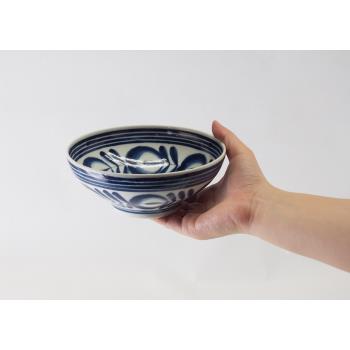 日本制波佐見燒和風陶瓷藍草飯碗湯拉面碗蘸醬盤子碟茶杯壺釉下彩