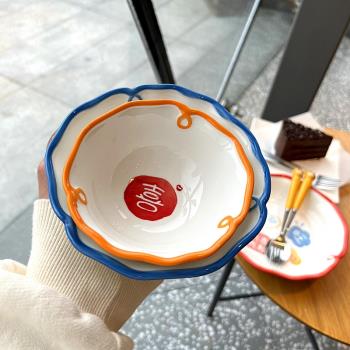 平安喜樂國潮創意陶瓷一人食碗盤