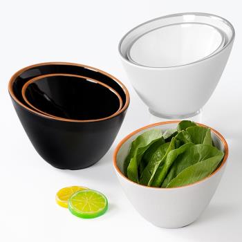 祥源美密胺餐具火鍋店調料碗仿瓷塑膠斜口蔬菜桶白菜青菜裝菜商用