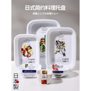 日本進口火鍋備菜盤家用廚房料理盤配菜碟托盤套裝日式食物收納盤