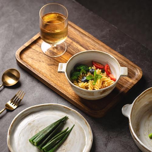 蒔繪金繕2026新款日式復古粗陶碗碟套裝家用輕奢高級感飯碗菜盤子