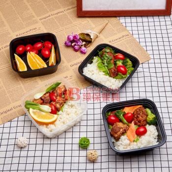 高檔創意一次性正方形餐盒商用家用水果撈便當環保食品級材質
