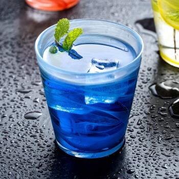 意大利進口家用彩色水晶玻璃水杯水墨創意個性喝水杯果汁飲料杯子