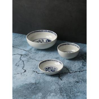 日本訂單釉下彩日式好看的高端新骨瓷醬料小精致碟套裝家用碗泡面