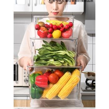 冰箱帶蓋收納保鮮盒食品級蔬菜水果雞蛋冷凍用透明儲存盒分類整理