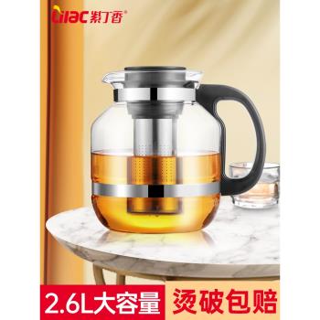 耐熱玻璃過濾大容量茶杯普洱沖水泡茶壺沏紅茶具套裝家用茶水分離