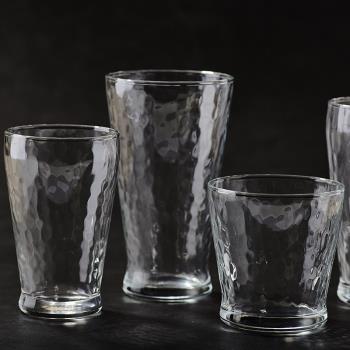 日本進口石塚ADERIA錘目紋水杯碳酸飲料用杯透明玻璃杯茶杯酒杯