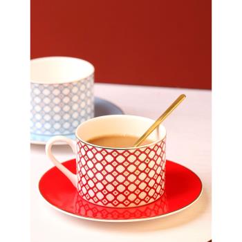 骨瓷英式下午茶茶杯紅茶杯酒店高檔奢華精致情侶歐式咖啡杯碟套裝