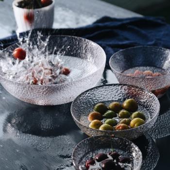 玻璃碗家用創意水果沙拉碗客廳茶幾水果盤日式甜品碗雪糕冰淇淋碗