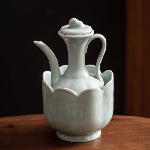 宋代影青執壺陶瓷茶洗點茶工具溫茶盞手執壺湯瓶茶酒壺宋代斗茶壺|茶道