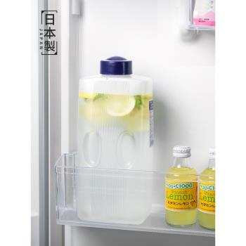 日本進口涼水瓶冰箱冷藏果汁飲料冷淬冷泡茶扎壺密封涼白開冷水壺