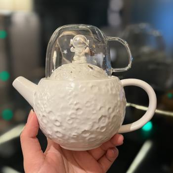 創意玻璃杯組合套裝水果陶瓷茶壺
