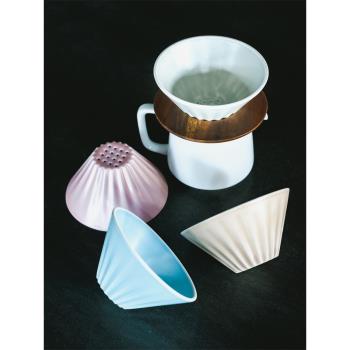 日本美濃燒 Origami折紙茶濾杯 手沖咖啡滴漏過濾陶瓷V60蛋糕杯