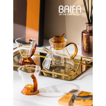 耐熱輕奢北歐茶壺套裝網紅復古家用精致下午茶水果花茶玻璃茶具