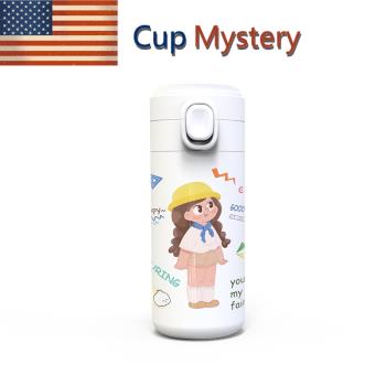美國cup mystery卡通可愛學生彈蓋便攜304不銹鋼保溫保冷保溫杯