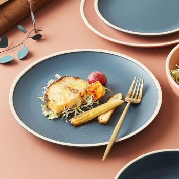 網紅ins風早餐盤子餐具組合家用北歐牛排西餐盤碟子單個菜盤湯盤
