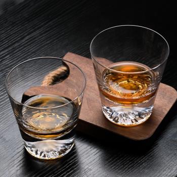 水晶玻璃富士山威士忌杯柯林杯雞尾酒杯果汁水杯洋酒杯古典冰球杯