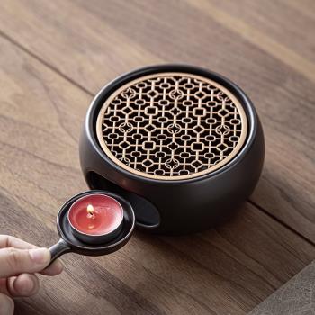 日式蠟燭煮茶爐套裝溫茶爐底座明火小火爐家用暖茶加熱爐溫茶器