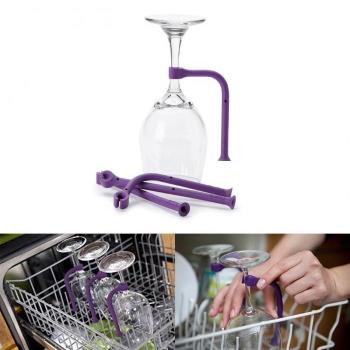 紅酒杯倒掛架洗碗機酒杯固定器酒杯支架洗碗機消毒器耐高溫固定架