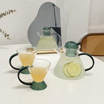 泡茶玻璃杯ins風耐熱高溫水壺帶
