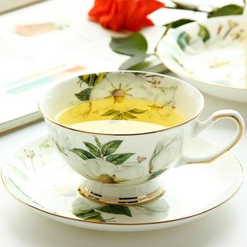 輕奢骨瓷茶杯英式下午茶茶具套裝咖啡杯簡約歐式奢華杯碟陶瓷精緻