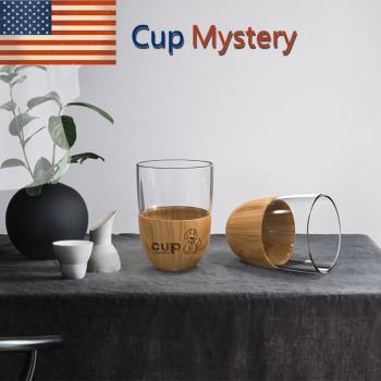 美國cup mystery進口材質原竹用料簡約耐熱高硼硅玻璃杯