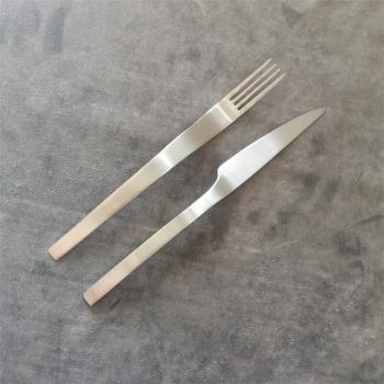 砂光304不銹鋼西餐家用牛排刀叉牛扒刀餐叉表面啞光抹刀果醬刀