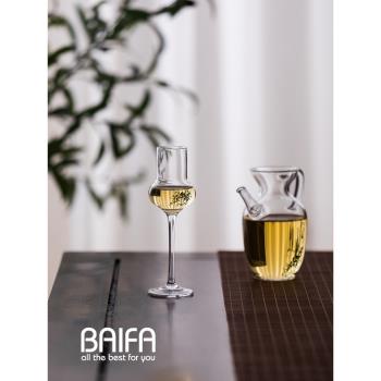 威士忌聞香杯專業小眾白酒品鑒杯鬱金香高腳杯水晶玻璃酒杯洋酒杯