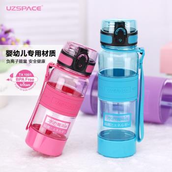 日本優之負離子大容量水杯進口塑料水瓶隨手便攜運動學生兒童水壺