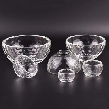 水晶碗 玻璃碗 家用耐熱透明碗碗沙拉碗米飯碗燕窩碗美容院面膜碗