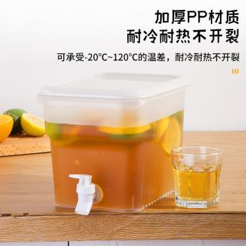 4L帶龍頭大容量冰箱冷水壺水果茶涼水壺家用裝水飲料桶冰水杯果汁