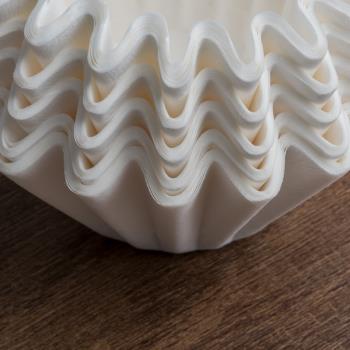 千燁咖啡 蛋糕過濾紙日本進口漂白50片裝V60錐形滴濾式折紙濾杯用