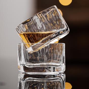 不規則微醺白酒杯日式水晶玻璃杯家用小茶杯個人創意威士忌烈酒杯